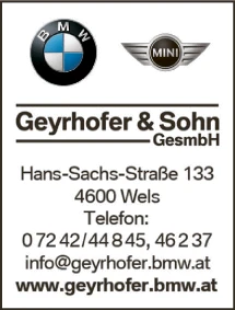 Print-Anzeige von: Geyrhofer Hans & Sohn GesmbH, Autohaus