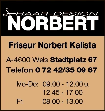 Print-Anzeige von: Kalista, Norbert, Friseur