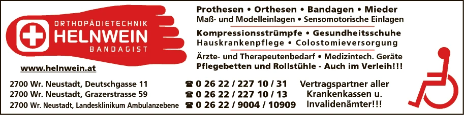 Print-Anzeige von: Helnwein GmbH Orthopädie - Bandagen
