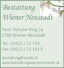 Print-Anzeige von: Forste Wr Neustädter Stadtwerke u Kommunal Service GmbH