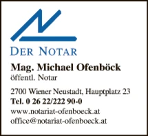 Print-Anzeige von: Ofenböck, Michael, Mag., Notariat