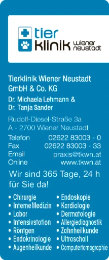 Print-Anzeige von: Tierklinik Wiener Neustadt GmbH & Co. KG, Tierklinik
