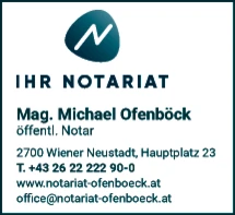Print-Anzeige von: Ofenböck, Michael, Mag., Notariat