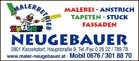 Print-Anzeige von: Malerbetrieb Neugebauer GmbH