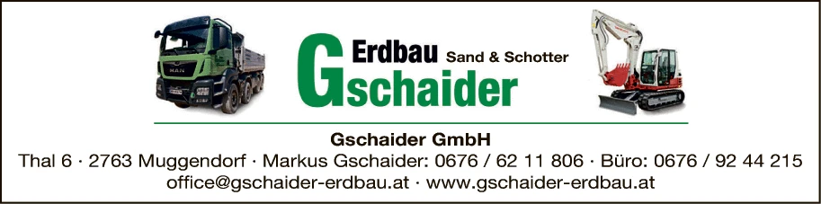 Print-Anzeige von: Erdbau Gschaider GmbH