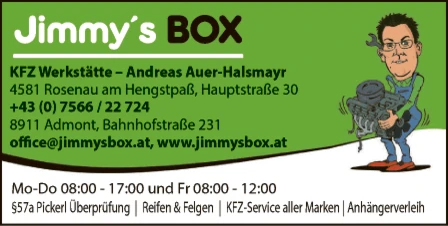 Print-Anzeige von: Halsmayr Andreas e.U., KFZ Werkstätte Print-Anzeige von: Halsmayr Andreas e.U., KFZ Werkstätte