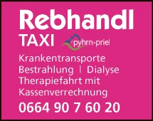 Print-Anzeige von: Rebhandl, Herbert, Taxi