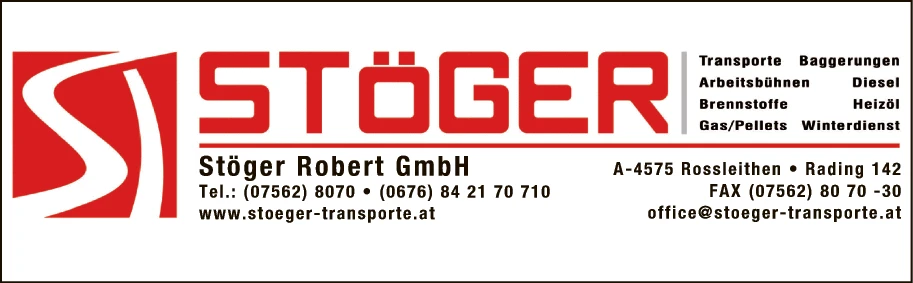 Print-Anzeige von: Stöger Robert GmbH, Transporte