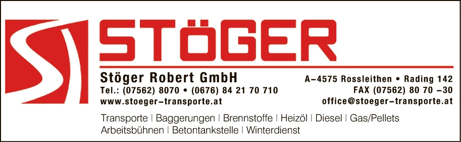 Print-Anzeige von: Stöger Robert GmbH, Transporte