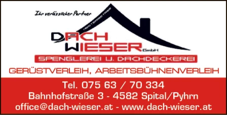 Print-Anzeige von: Wieser, Johannes, Dachdeckerei
