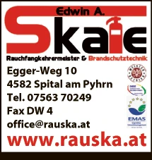 Print-Anzeige von: Skale, Edwin, Rauchfangkehrermeister