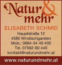 Print-Anzeige von: Schmid, Elisabeth, Naturkosmetik