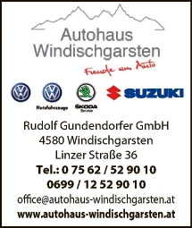 Print-Anzeige von: Autohaus Windischgarsten VW-Servicebetrieb