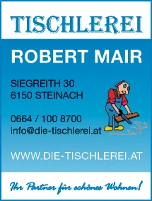 Print-Anzeige von: Mair, Robert, Tischlerei