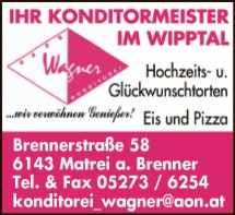 Print-Anzeige von: Konditorei Wagner KG