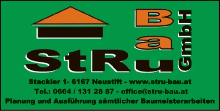 Print-Anzeige von: StRu-Bau GmbH, Baufirma