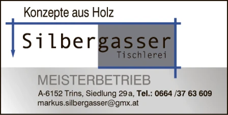 Print-Anzeige von: Silbergasser, Markus, Tischlerei
