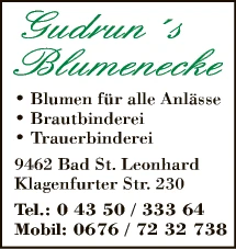 Print-Anzeige von: Gudrun\u0027s Blumenecke