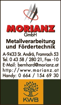 Print-Anzeige von: Morianz GmbH, Metallverarbeitung