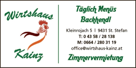 Print-Anzeige von: Kainz, Robert, Wirtshaus