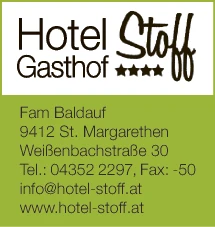 Print-Anzeige von: Hotel Gasthof Stoff GmbH