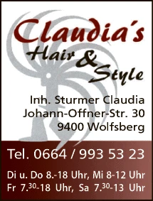 Print-Anzeige von: Sturmer, Claudia, Friseur