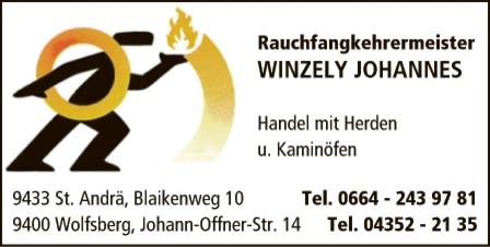 Print-Anzeige von: Winzely, Johannes, Herde- u. Kaminöfenhandel