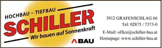 Print-Anzeige von: Schiller Ges.m.b.H., Hochbau - Tiefbau
