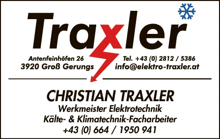 Print-Anzeige von: Traxler, Ferdinand, Elektrotechnik