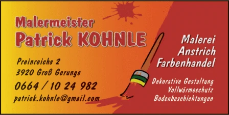 Print-Anzeige von: Kohnle, Patrick, Malermeister