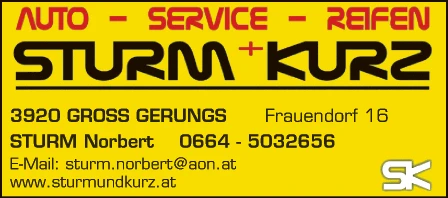 Print-Anzeige von: Sturm & Kurz OG, Autoservice