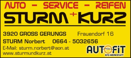 Print-Anzeige von: Sturm & Kurz OG, Autoservice