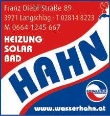 Print-Anzeige von: Hahn GmbH, Installationen