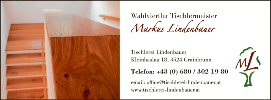 Print-Anzeige von: Lindenbauer, Markus, Tischlerei