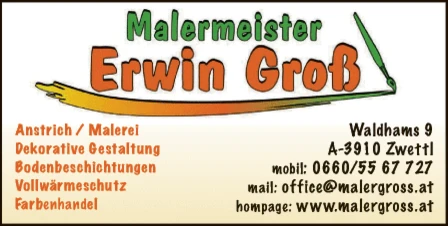 Print-Anzeige von: Groß, Erwin, Malermeister