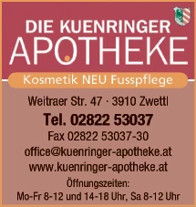 Print-Anzeige von: Die Kuenringer Apotheke