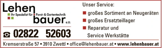 Print-Anzeige von: Lehenbauer e.U.