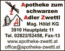 Print-Anzeige von: Apotheke zum schwarzen Adler Mag. Hölzl KG