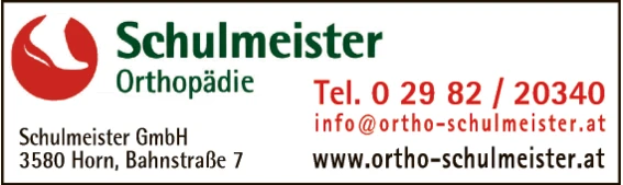 Print-Anzeige von: Schulmeister GmbH, Orthopädiezentrum
