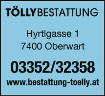 Print-Anzeige von: Tölly Bestattung Print-Anzeige von: Tölly Bestattung