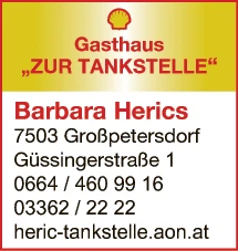 Print-Anzeige von: Gasthaus zur Tankstelle 
