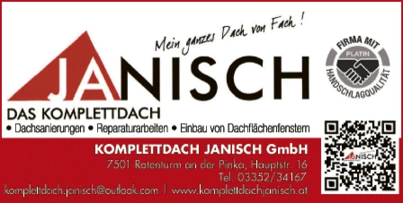 Print-Anzeige von: Komplettdach Janisch GmbH