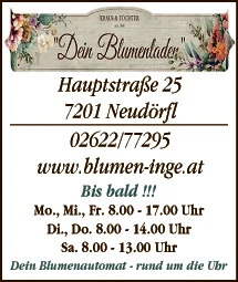 Print-Anzeige von: Blumen Inge KG