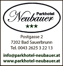 Print-Anzeige von: Parkhotel Neubauer